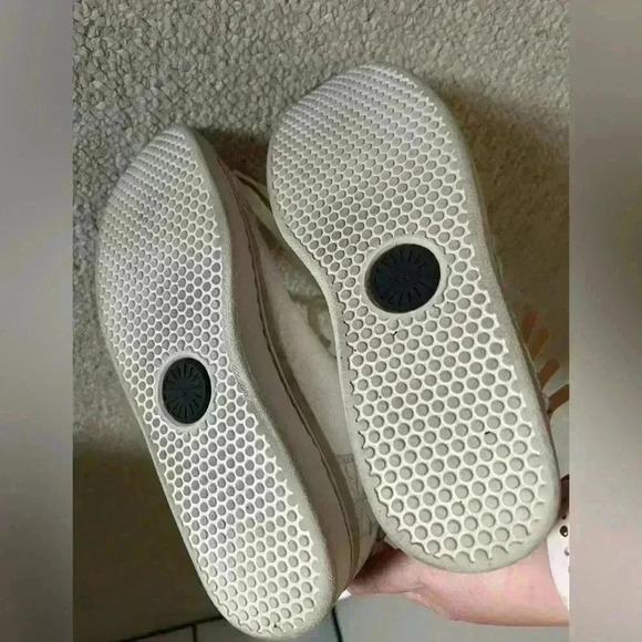 UGG Cali Palms Fringe Sneakers White Mens 8/womens 10 Leather High Tops Lace Up - Picture 7 of 12